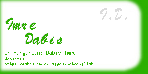 imre dabis business card